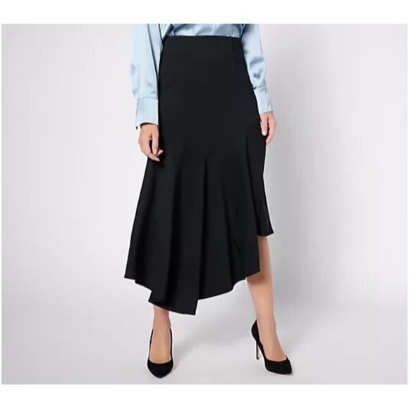 BEAUTIFUL by Lawrence Zarian Regular Silky Ponte Pull-On Skirt Black,3X A630480 - Picture 1 of 1